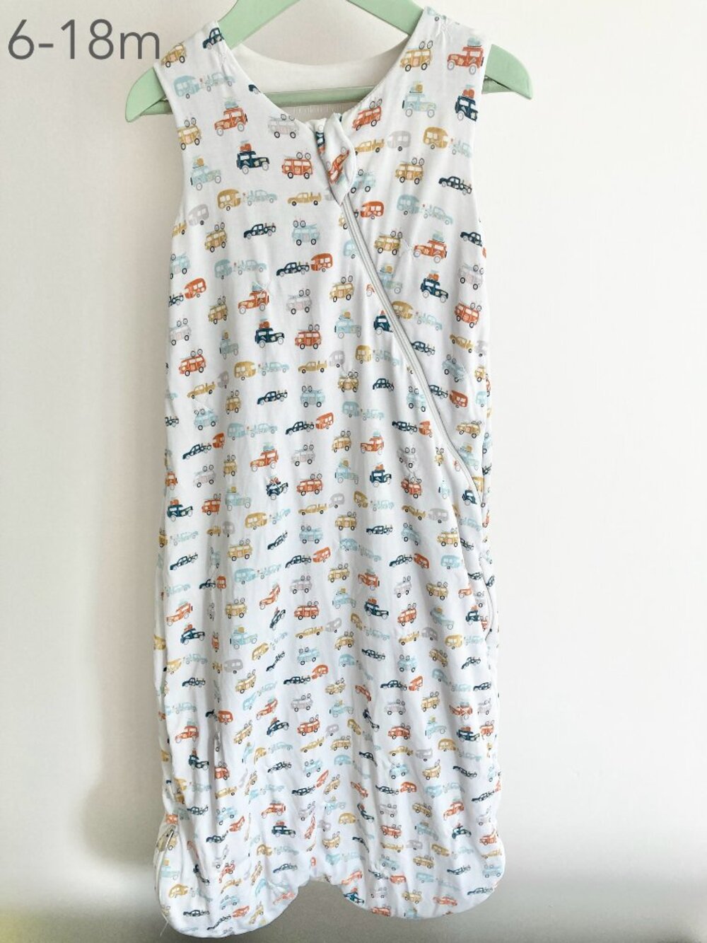 💙2/$25 Loulou Lollipop 6-18 Months Baby Cars White Sleep Sack Fall